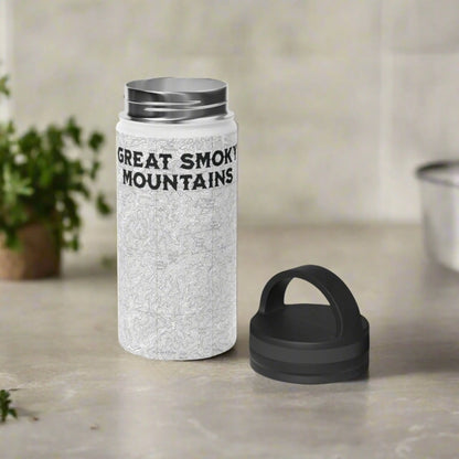 Great Smoky Mountains National Park Stainless Steel Water Bottle Handle Lid (3 Sizes, 3 Lid Options) Appalachian Trail Clingmans Dome - Park Service Apparel