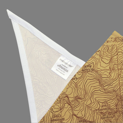 Mount Rainier Topographic Pet Bandana USGS National Park Topo Map