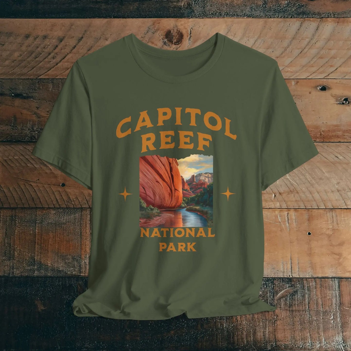 Capitol Reef National Park Unisex Fit Soft Tee River Red Rock T-Shirt - Park Service Apparel
