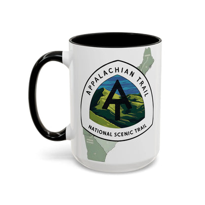 Appalachian National Scenic Trail Accent Coffee Mug 11oz 15oz Blue Black Pink Red - Park Service Apparel