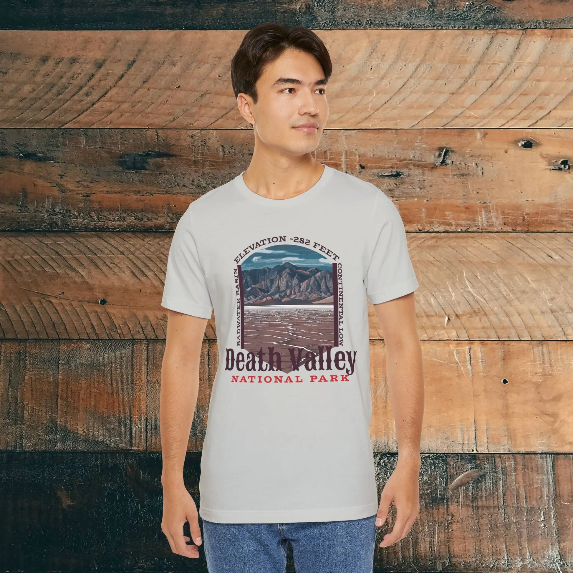 Death Valley National Park Unisex Jersey Tee Airlume Cotton Badwater Basin - Park Service Apparel