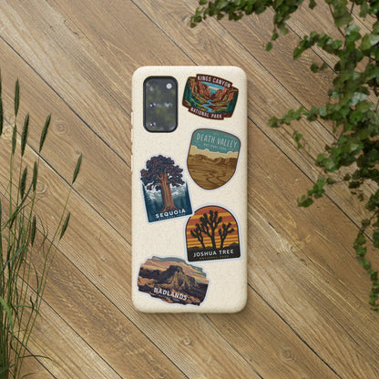 Biodegradable Custom National Park Sticker Style Printed Phone Case Personalize Your Phone Protector (iPhone 11-15) (Galaxy 20-22) - Park Service Apparel