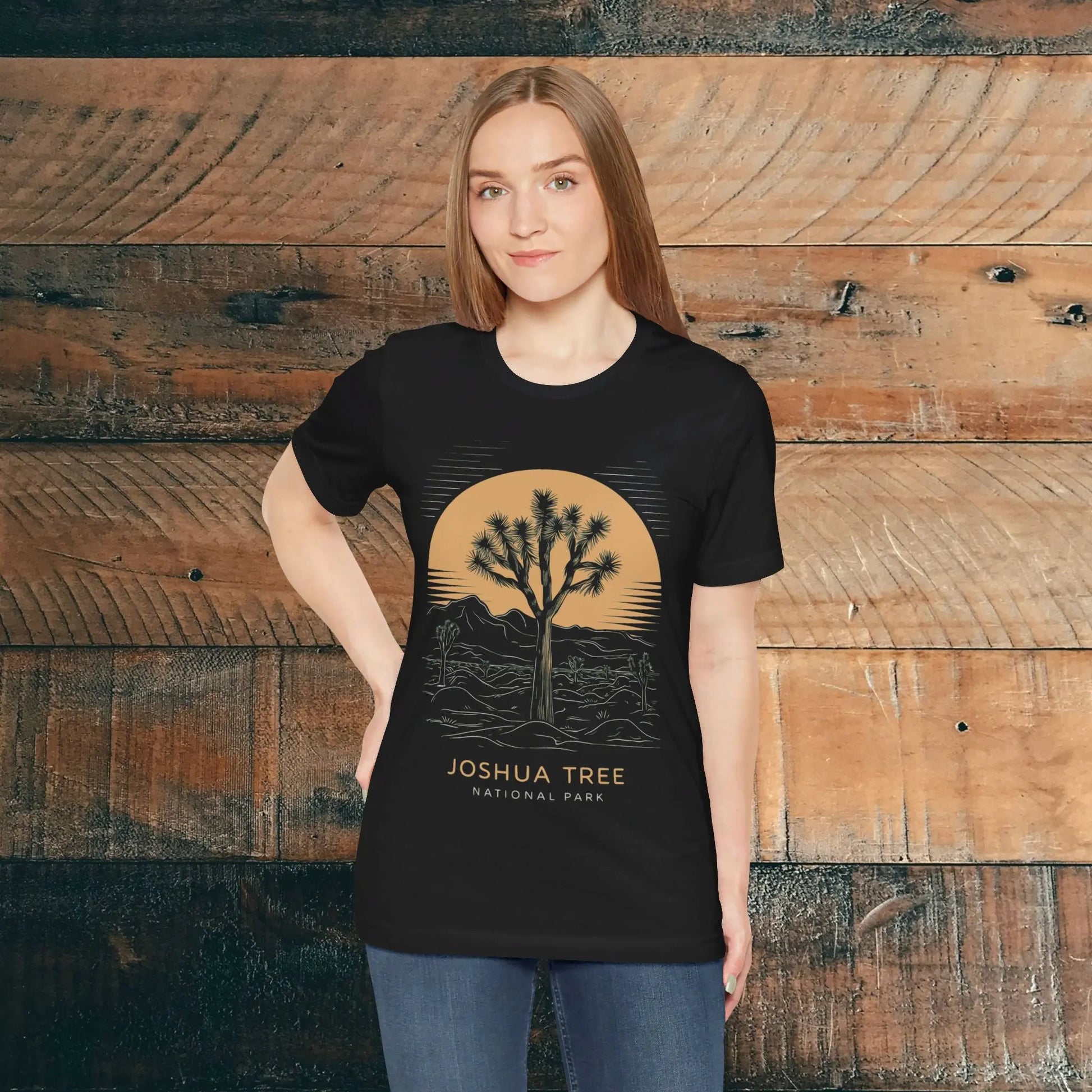 Joshua Tree National Park Unisex Fit Soft T-Shirt Desert Line Art - Park Service Apparel