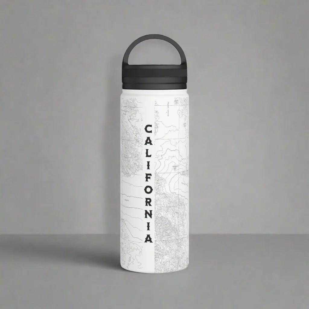 Joshua Tree National Park Topographic Stainless Steel Water Bottle Handle Lid California - Park Service Apparel