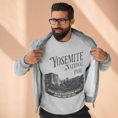 Yosemite National Park Unisex Fit Crewneck Sweatshirt John Muir Quote - Park Service Apparel