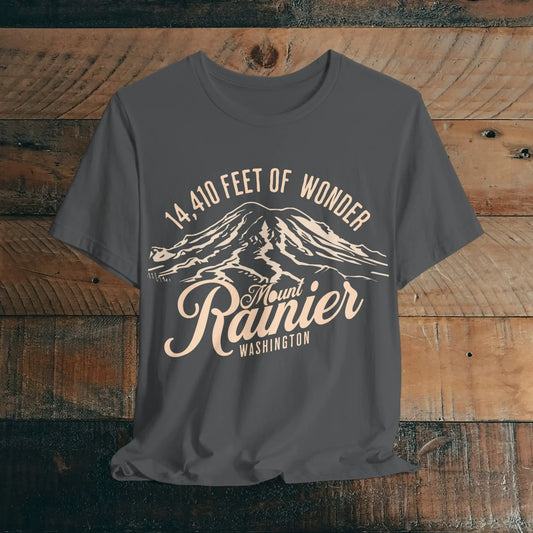 Mount Rainier Washington Unisex Soft Short Sleeve T-Shirt 14k Ft Of Wonder - Park Service Apparel