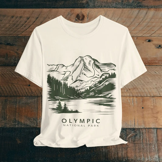 Olympic National Park Unisex Fit Soft T-Shirt Mountain View Coastal Art - Park Service Apparel