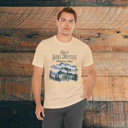 Great Smoky Mountains National Park Unisex Fit Soft T-shirt Watercolor Style Nature Tee - Park Service Apparel