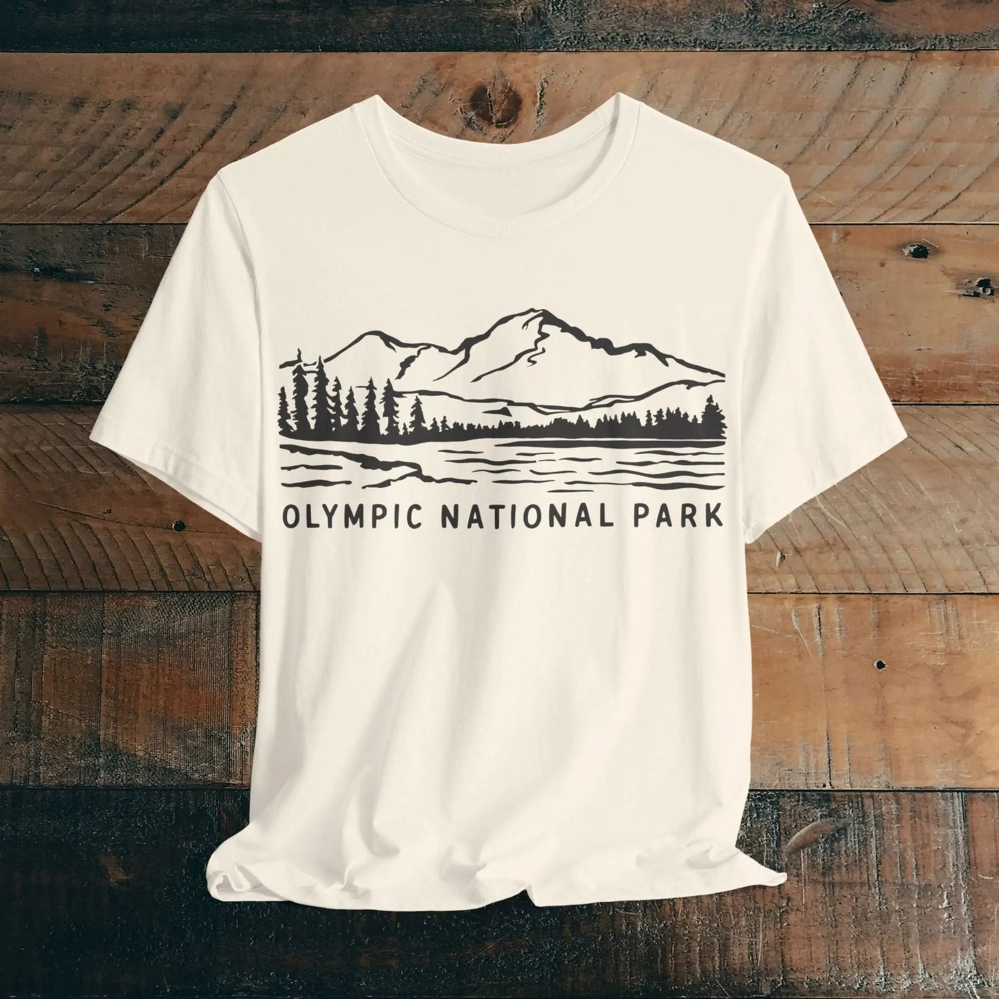 Olympic National Park Unisex Fit Soft T-Shirt Coastal Line Art - Park Service Apparel