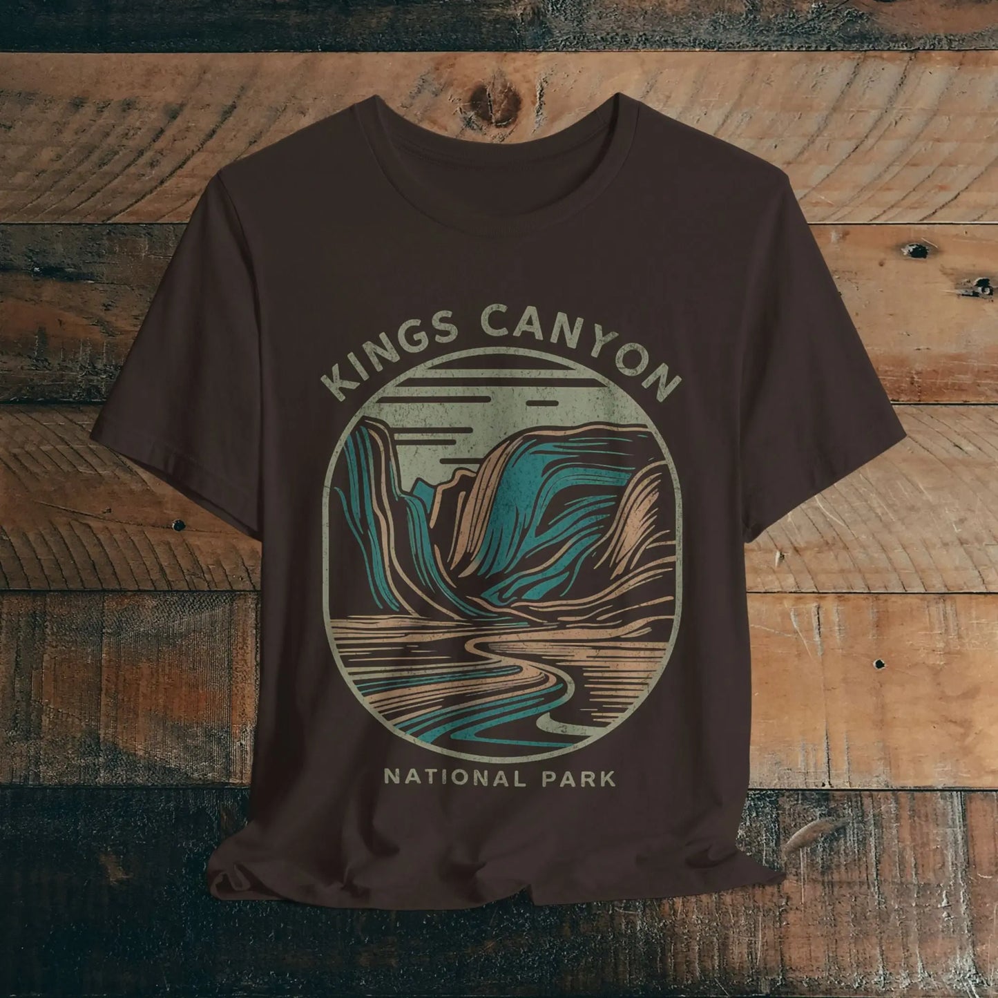 Kings Canyon National Park Unisex Fit Soft T-Shirt  Line Art - Park Service Apparel
