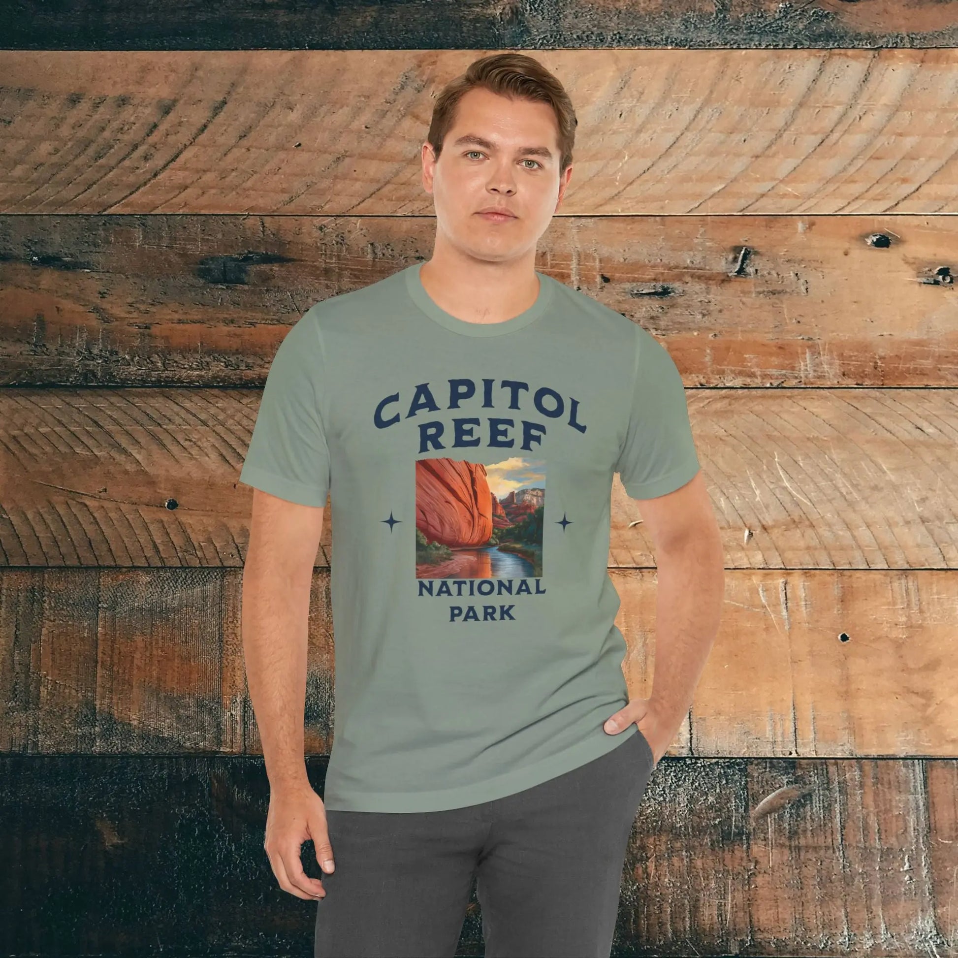 Capitol Reef National Park Unisex Fit Soft Tee River Red Rock T-Shirt - Park Service Apparel