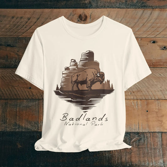 Badlands National Park Unisex Fit Soft T-shirt Roaming Buffalo Tee - Park Service Apparel