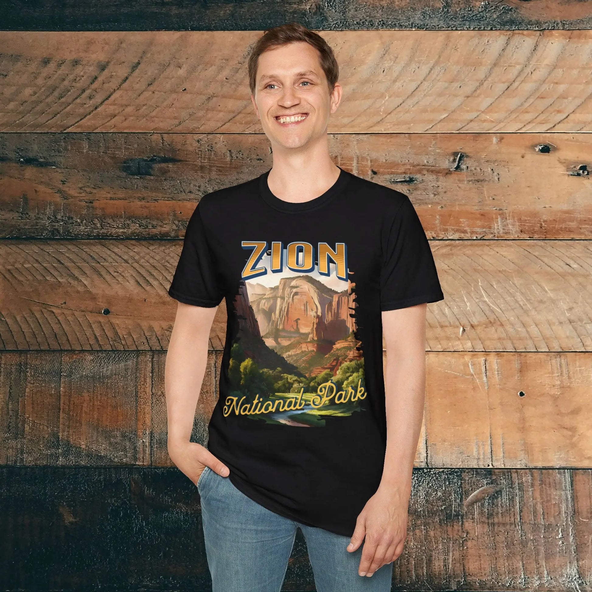 Zion National Park Unisex Fit Scenic T-Shirt Cotton Printify
