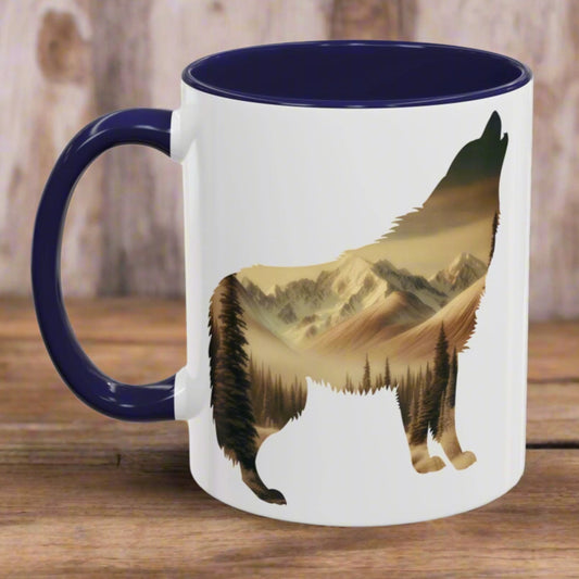 Denali National Park Wolf Colored Coffee Mug 11oz 15oz Printify