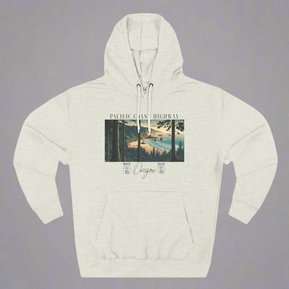 Pacific Coast Highway Oregon Shore Unisex Fit Fleece Hoodie HWY 101 - Park Service Apparel