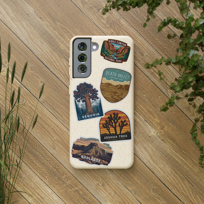 Biodegradable Custom National Park Sticker Style Printed Phone Case Personalize Your Phone Protector (iPhone 11-15) (Galaxy 20-22) - Park Service Apparel