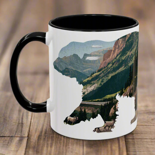 Glacier National Park Colored Coffee Mug 11oz 15oz Cup Going To The Sun Road Printify