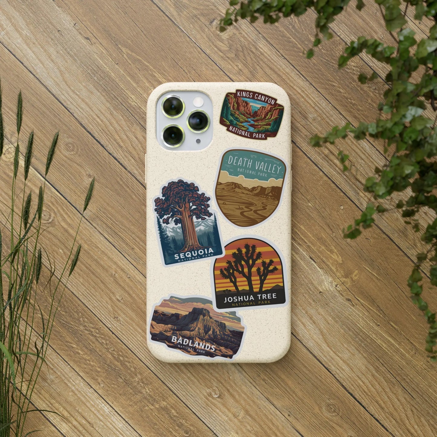 Biodegradable Custom National Park Sticker Style Printed Phone Case Personalize Your Phone Protector (iPhone 11-15) (Galaxy 20-22) - Park Service Apparel