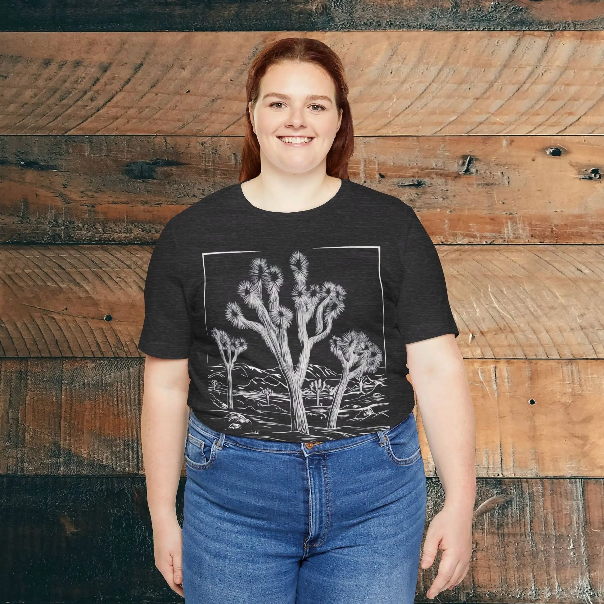 Joshua Tree National Park  Unisex Fit Soft T-Shirt Desert Line Art - Park Service Apparel