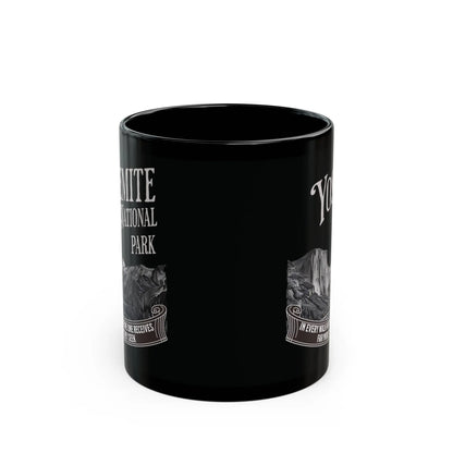 Yosemite National Park Rustic Scenic Ceramic Black Mug (11oz, 15oz) Muir Nature - Park Service Apparel
