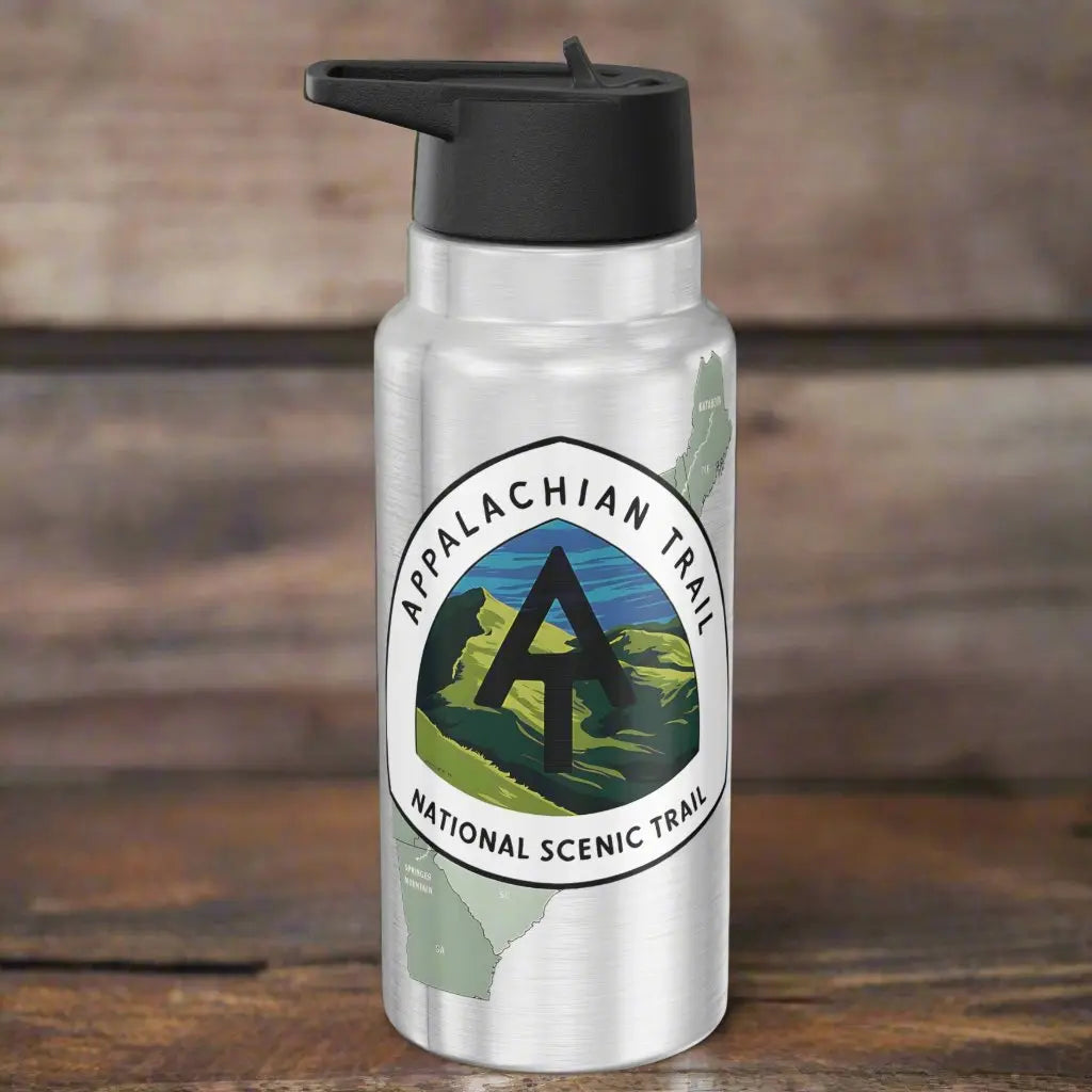 Appalachian National Scenic Trail AT Insulated Water Bottle Tumbler 32oz Map Logo - Park Service Apparel