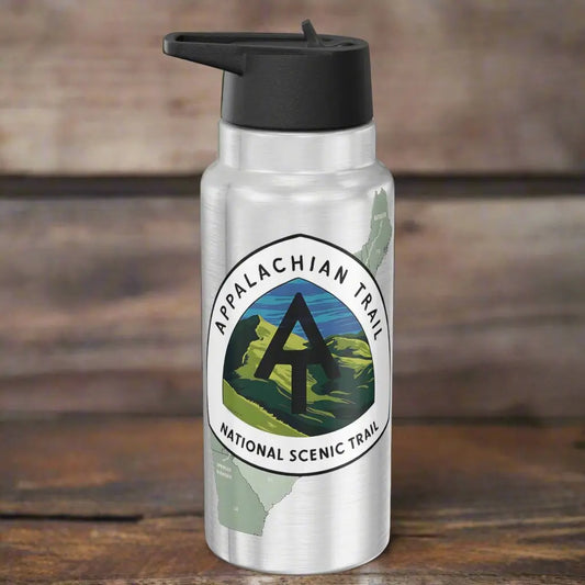 Appalachian National Scenic Trail AT Insulated Water Bottle Tumbler 32oz Map Logo - Park Service Apparel