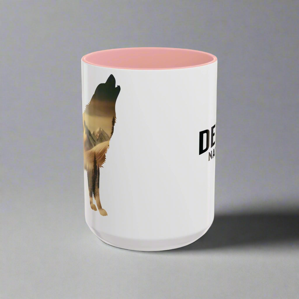 Denali National Park Wolf Colored Coffee Mug 11oz 15oz Printify