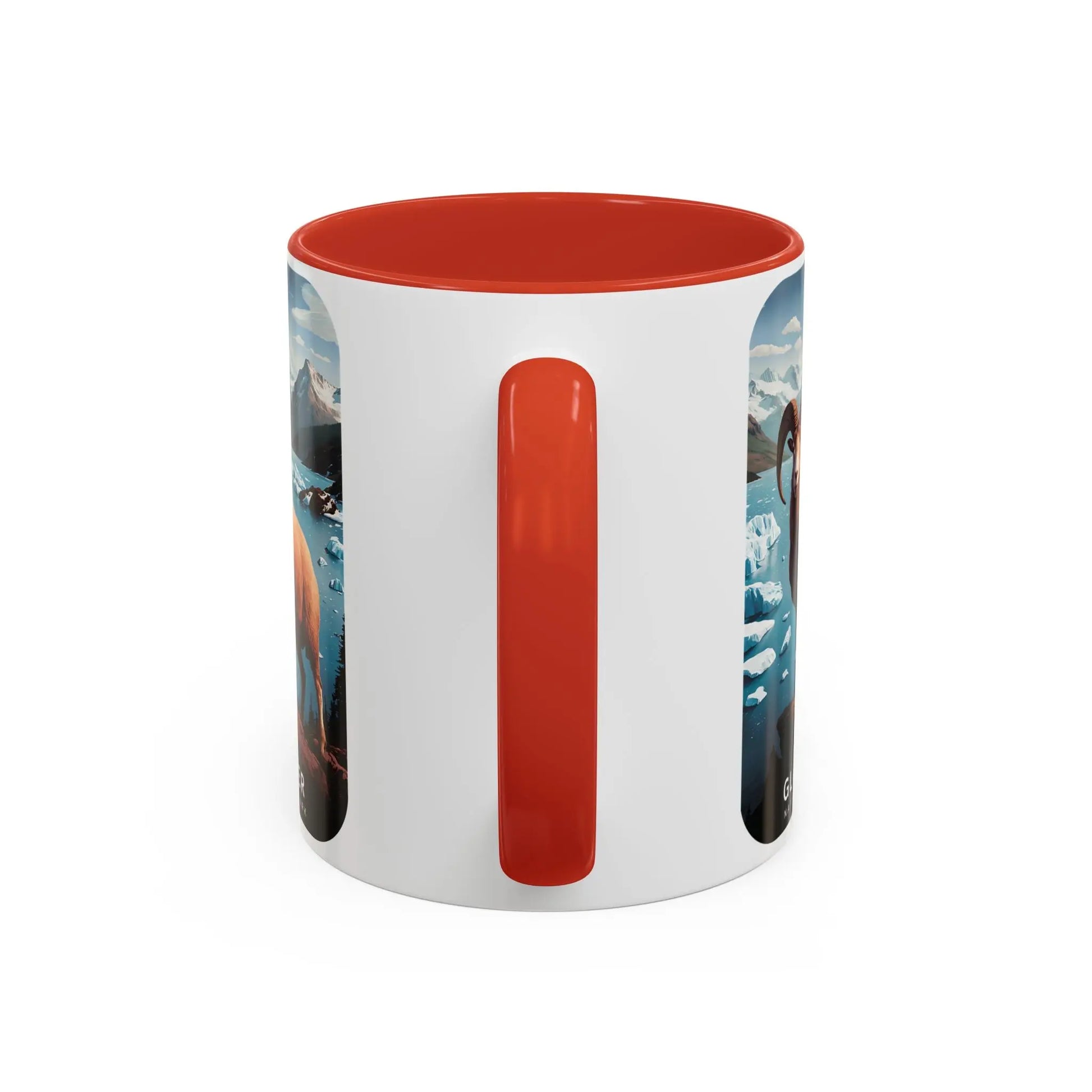 Glacier National Park Big Horned Sheep Scenic Coffee Mug 11oz 15oz Blue Black Pink Red - Park Service Apparel