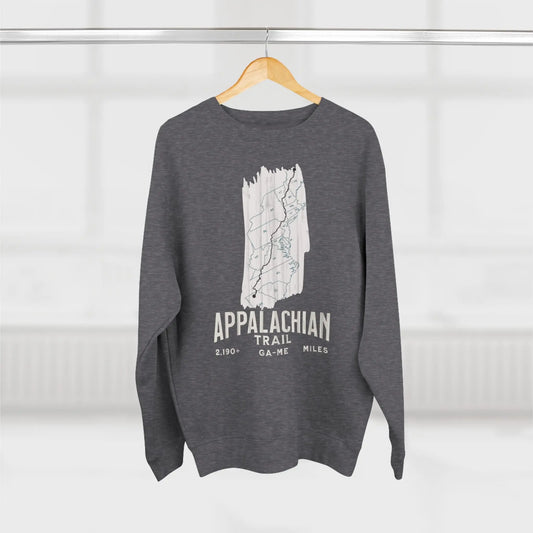 Appalachian National Scenic Trail Unisex Fit Crewneck Sweatshirt White Blaze Map - Park Service Apparel
