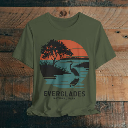 Everglades National Park Unisex Fit T-Shirt Logo Retro Sunset - Park Service Apparel