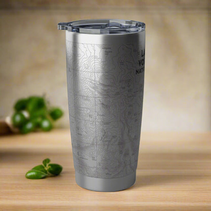 Lassen Volcanic National Park Topographic Insulated Tumbler 20oz Real USGS Topo Map Coffee Cup Printify
