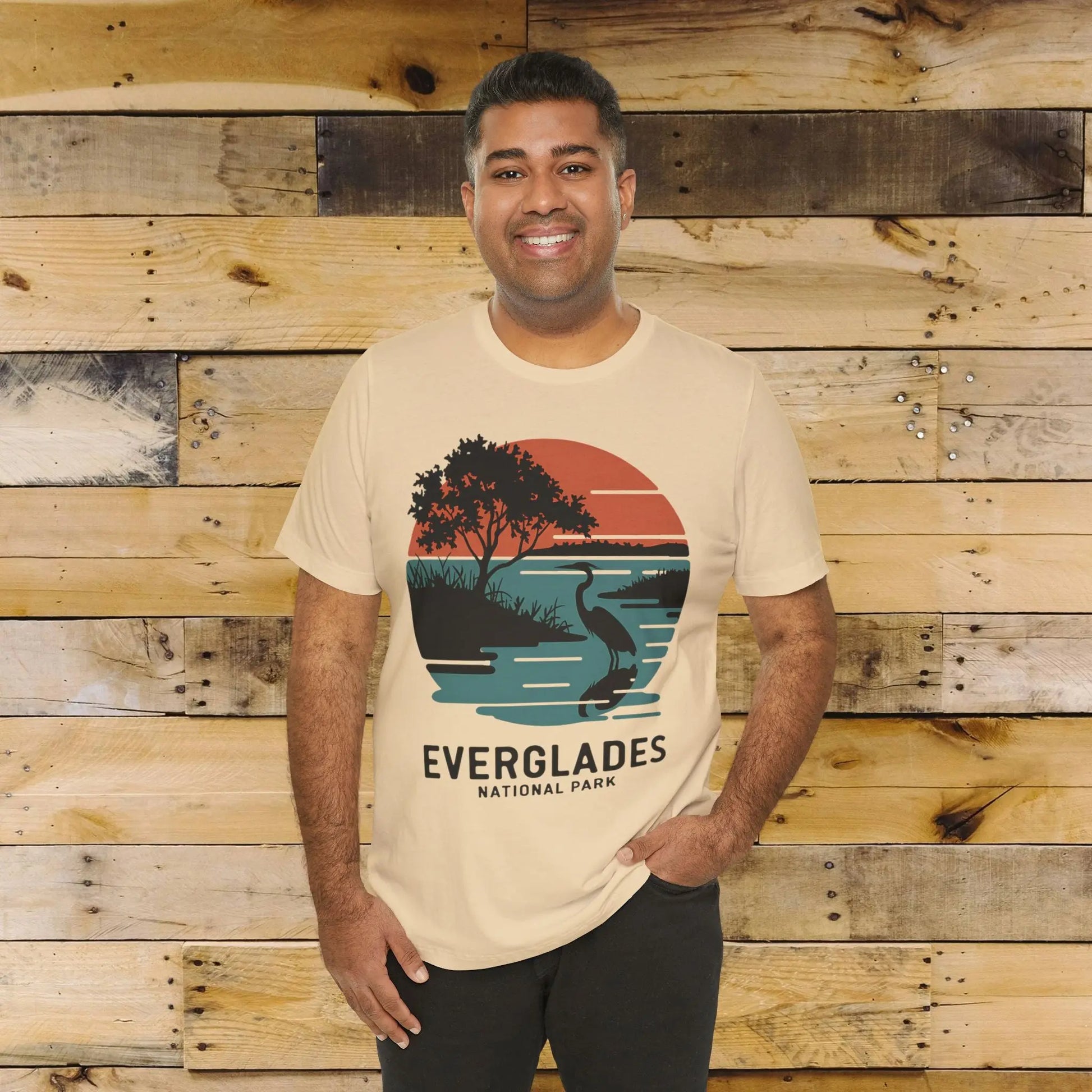 Everglades National Park Unisex Fit T-Shirt Logo Retro Sunset - Park Service Apparel