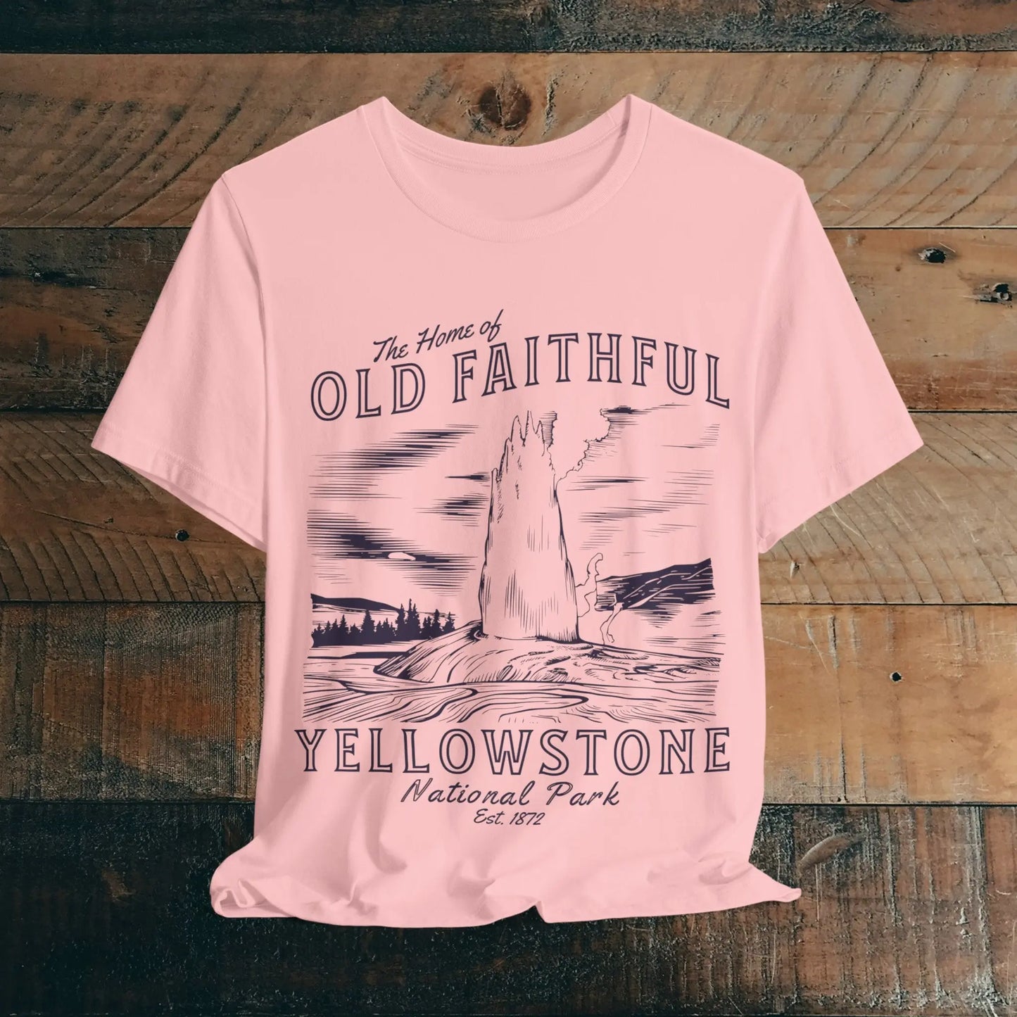 Yellowstone National Park Unisex Fit Short Sleeve Tee Old Faithful - Park Service Apparel