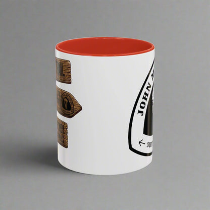 John Muir Trail Accent Coffee Mug 11oz 15oz National Scenic JMT Wood Mile Sign Printify