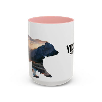 Yosemite National Park Valley Bear Accent Coffee Mug 11oz 15oz Blue Black Pink Red - Park Service Apparel