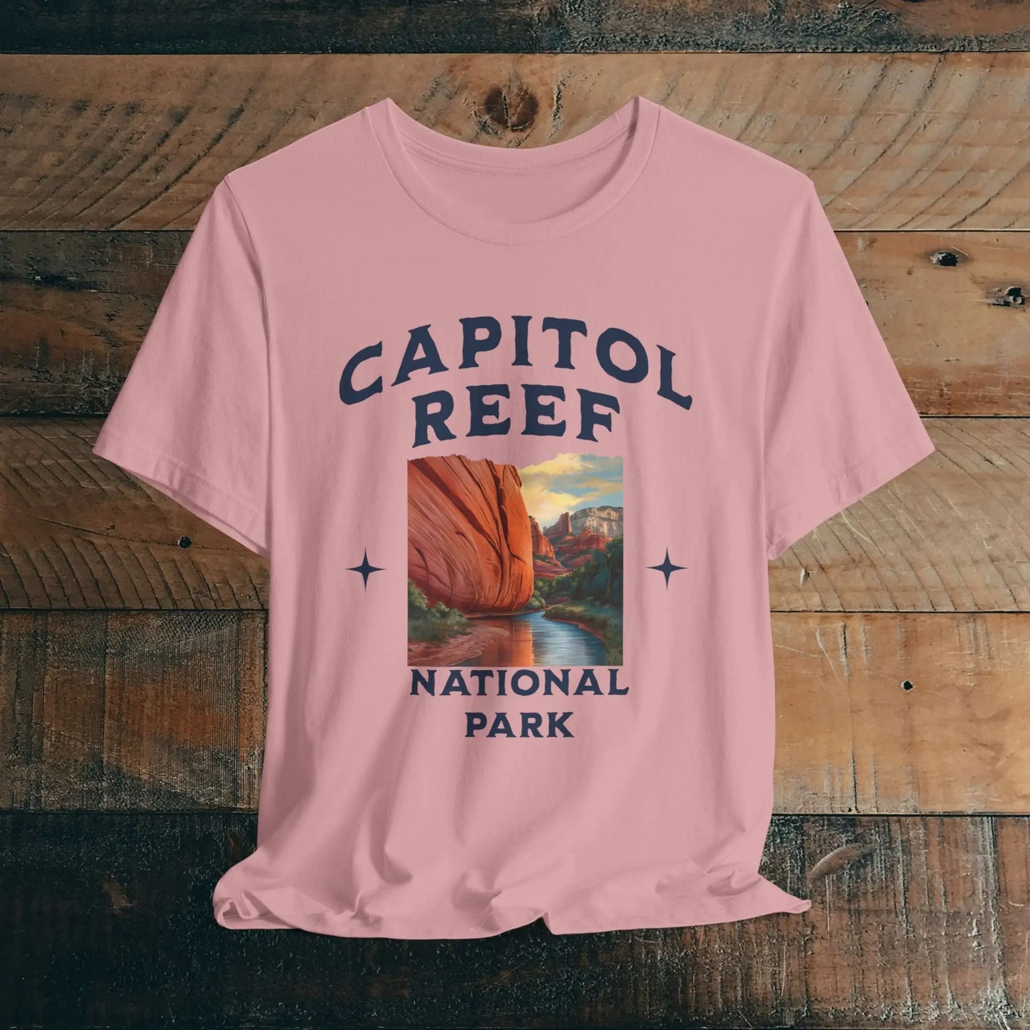 Capitol Reef National Park Unisex Fit Soft Tee River Red Rock T-Shirt - Park Service Apparel