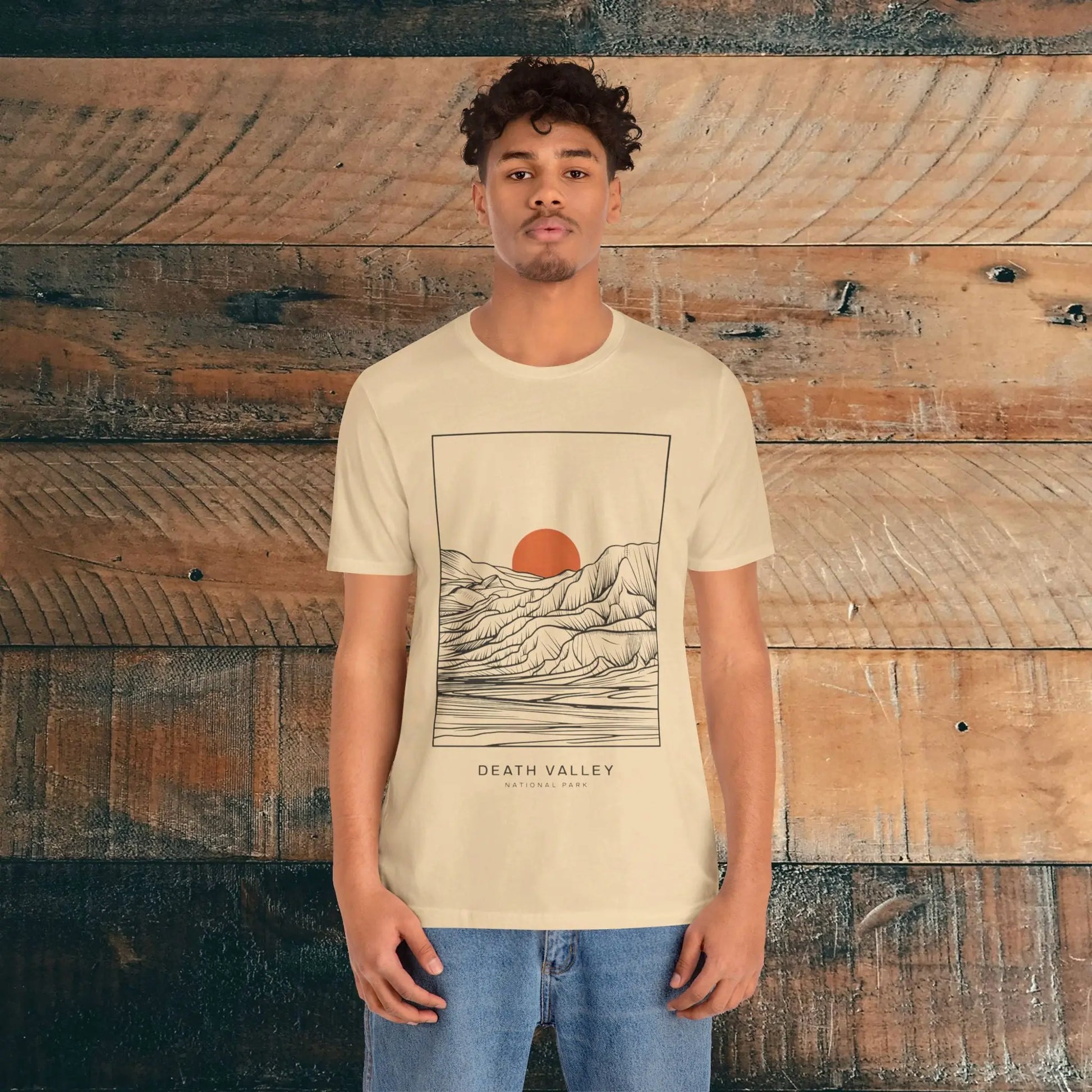 Death Valley National Park Desert Line Art Unisex Fit Soft T-Shirt - Park Service Apparel