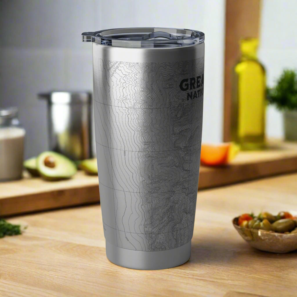 Great Basin National Park Topographic Insulated Tumbler 20oz Printify