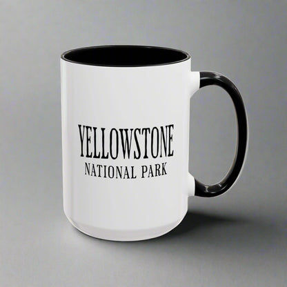 Yellowstone National Park Wolf Accent Coffee Mug 11oz 15oz Printify