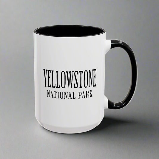 Yellowstone National Park Wolf Accent Coffee Mug 11oz 15oz Printify