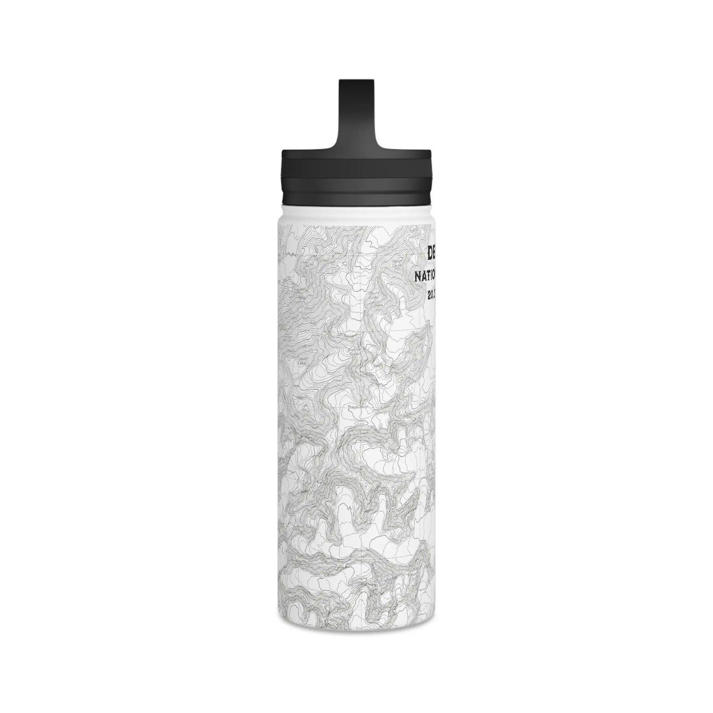 Denali National Park Topographic Stainless Steel Water Bottle Handle Lid Alaska 20,310 Ft. - Park Service Apparel