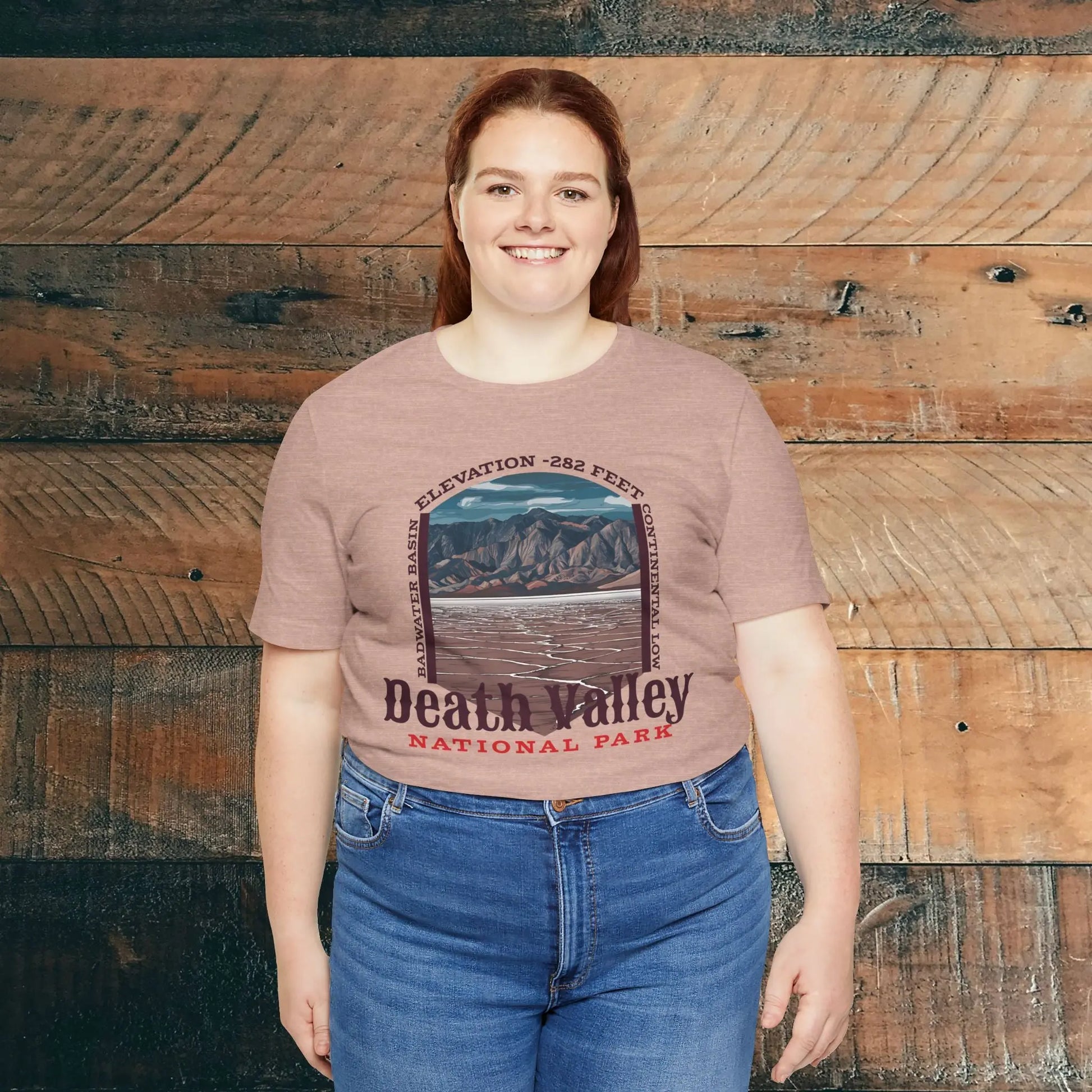 Death Valley National Park Unisex Jersey Tee Airlume Cotton Badwater Basin - Park Service Apparel