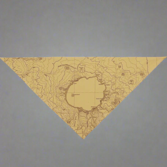 Crater Lake National Park Topographic Dog Bandana USGS Topo Map
