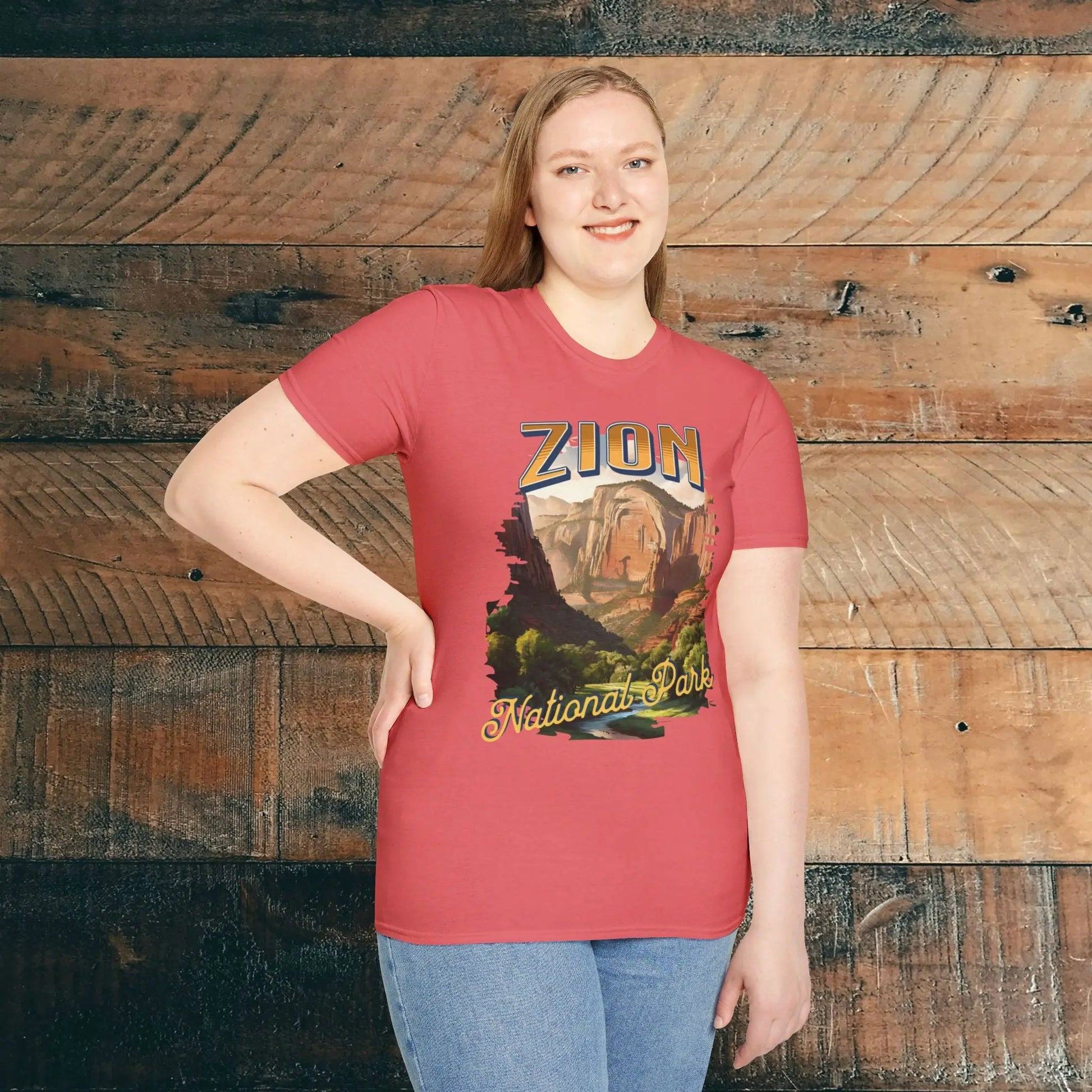 Zion National Park Unisex Fit Scenic T-Shirt Cotton Printify