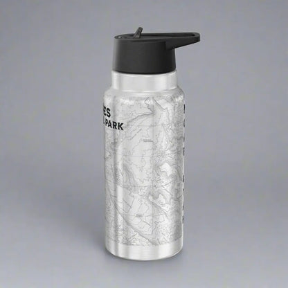 Arches National Park Topographic Insulated Water Bottle Tumbler 32oz Moab Utah USGS Map Print - Park Service Apparel