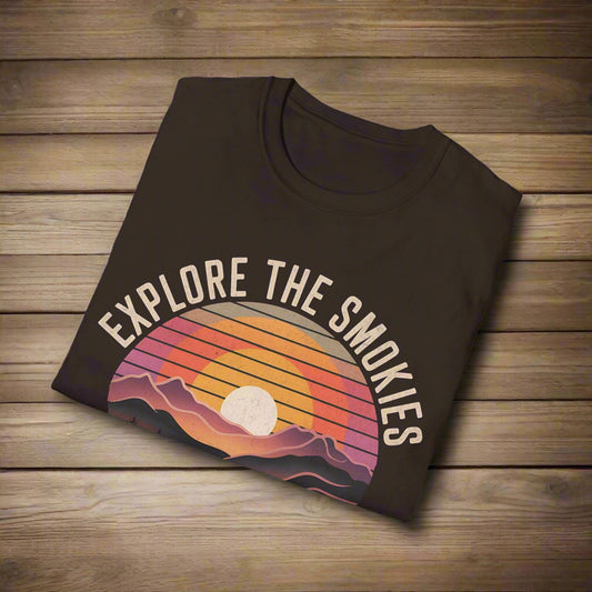 Explore the Smokies Great Smoky Mountains National Park Unisex Fit Soft T-Shirt Printify