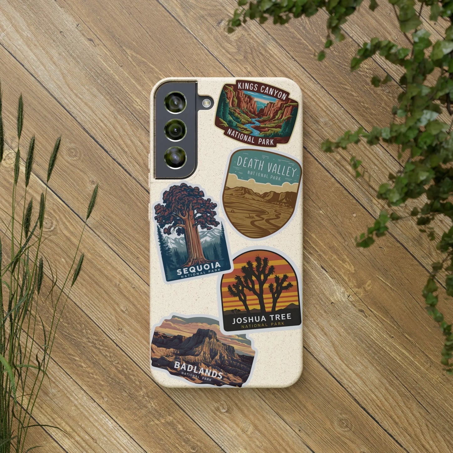 Biodegradable Custom National Park Sticker Style Printed Phone Case Personalize Your Phone Protector (iPhone 11-15) (Galaxy 20-22) - Park Service Apparel