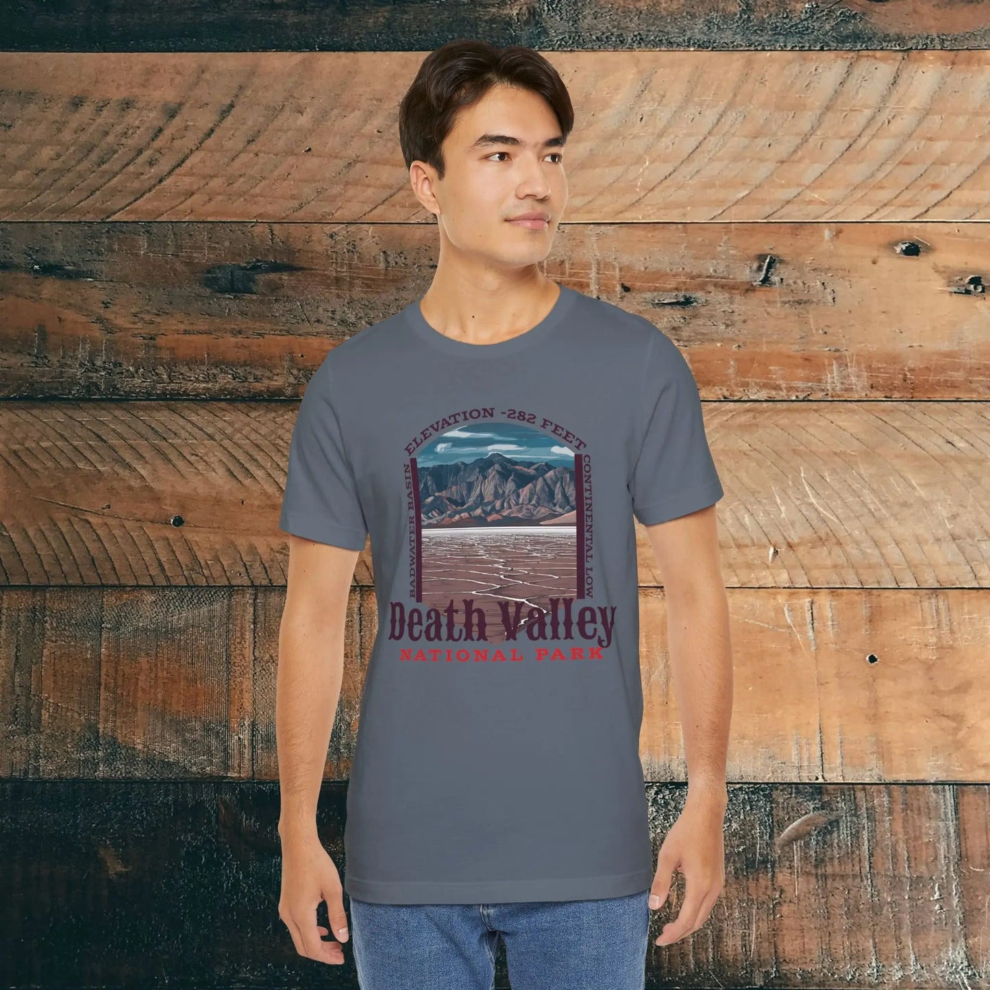 Death Valley National Park Unisex Jersey Tee Airlume Cotton Badwater Basin - Park Service Apparel