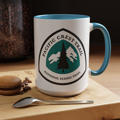 Pacific Crest Trail Accent Coffee Mug 11oz 15oz National Scenic PCT Wood Mile Sign Printify