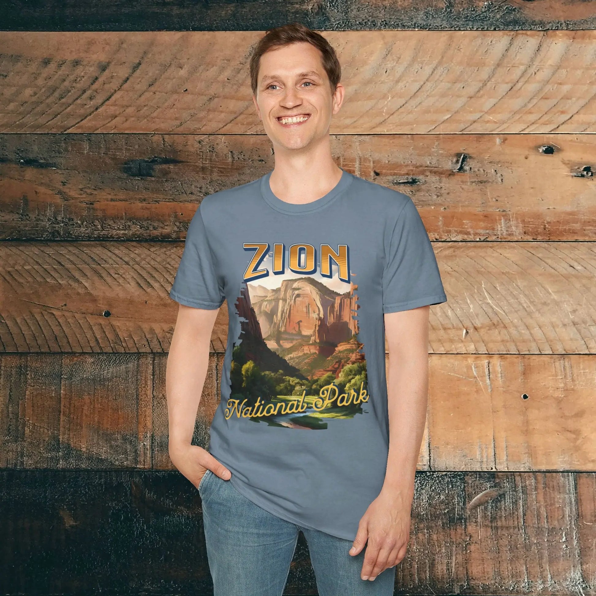 Zion National Park Unisex Fit Scenic T-Shirt Cotton Printify